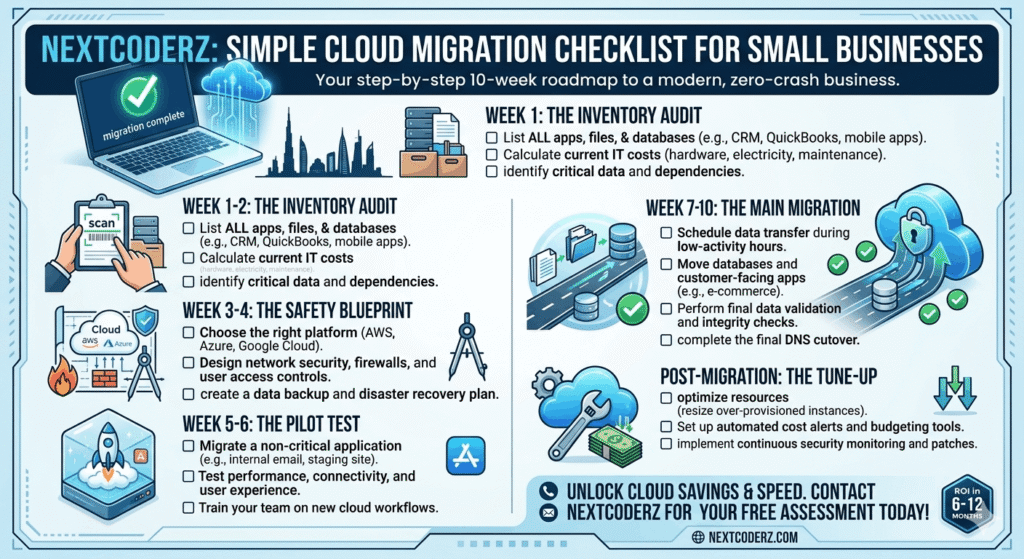 Nextcoderz cloud migration checklist for small businesses 2026 (1)